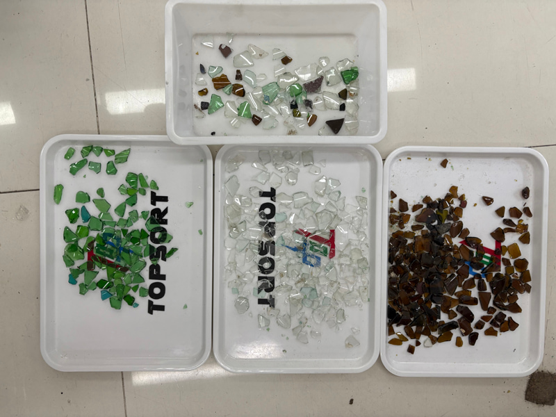TOPSORT recycling glass color sorter sort brown glass